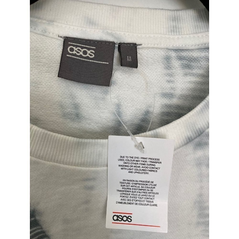 NWT ASOS White and Gray Tie Dye Women's Sweatshirt Medium - Picture 5 of 5